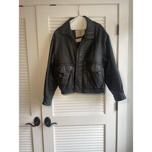 River Trader Vintage Men’s Black Leather Jacket Size Med